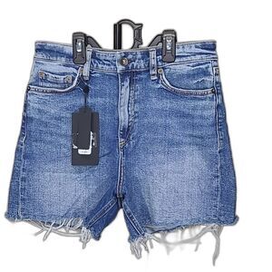 Rag & Bone Nina High-Rise Shortie W/ 27 Monterosso Blue NWT WDD23S1902C1MO